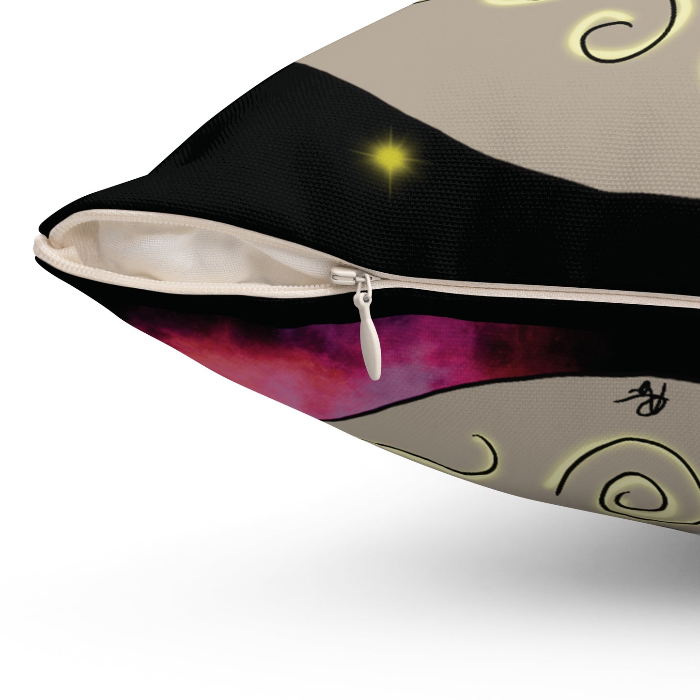 Moon Drop Nebula Square Pillow