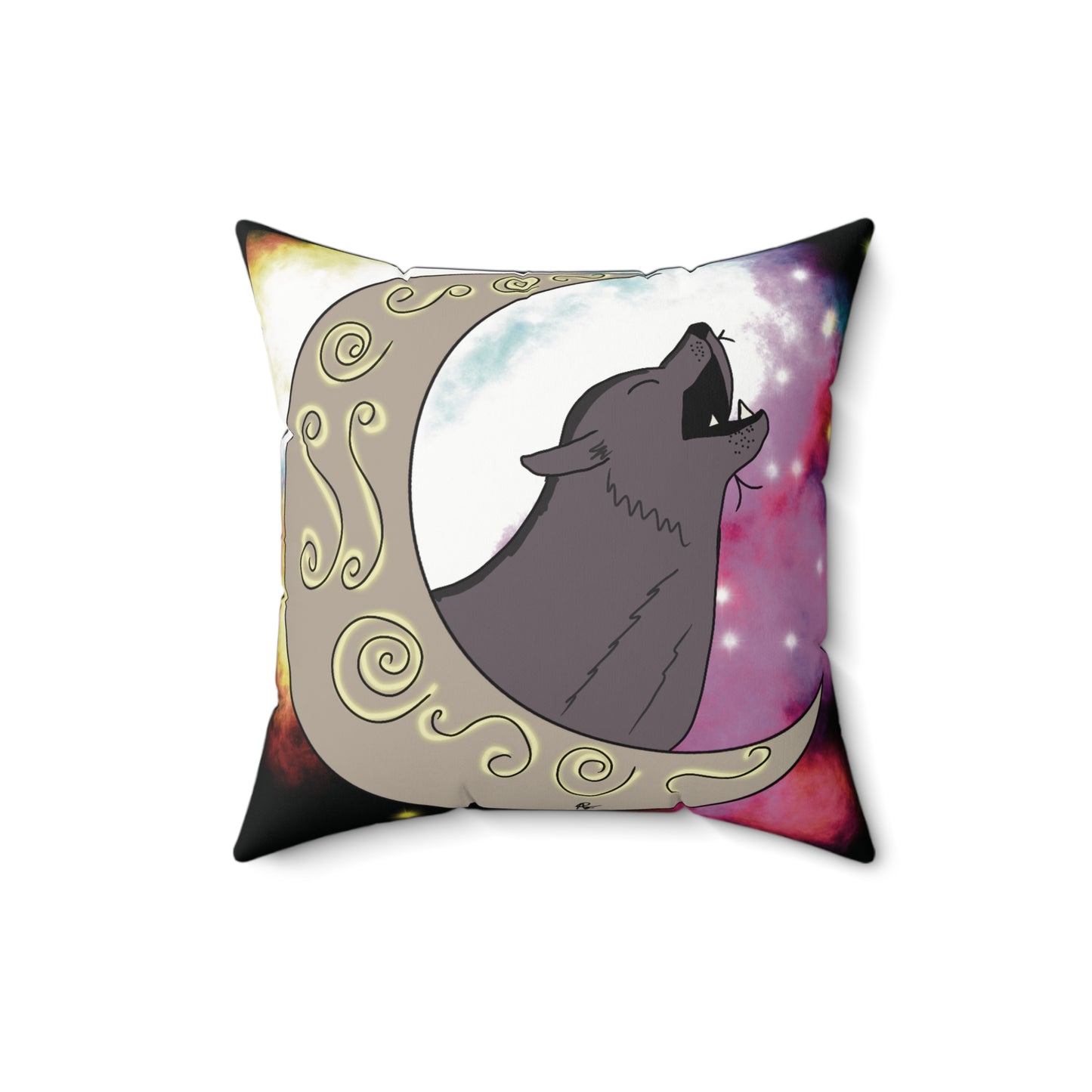 Moon Drop Nebula Square Pillow