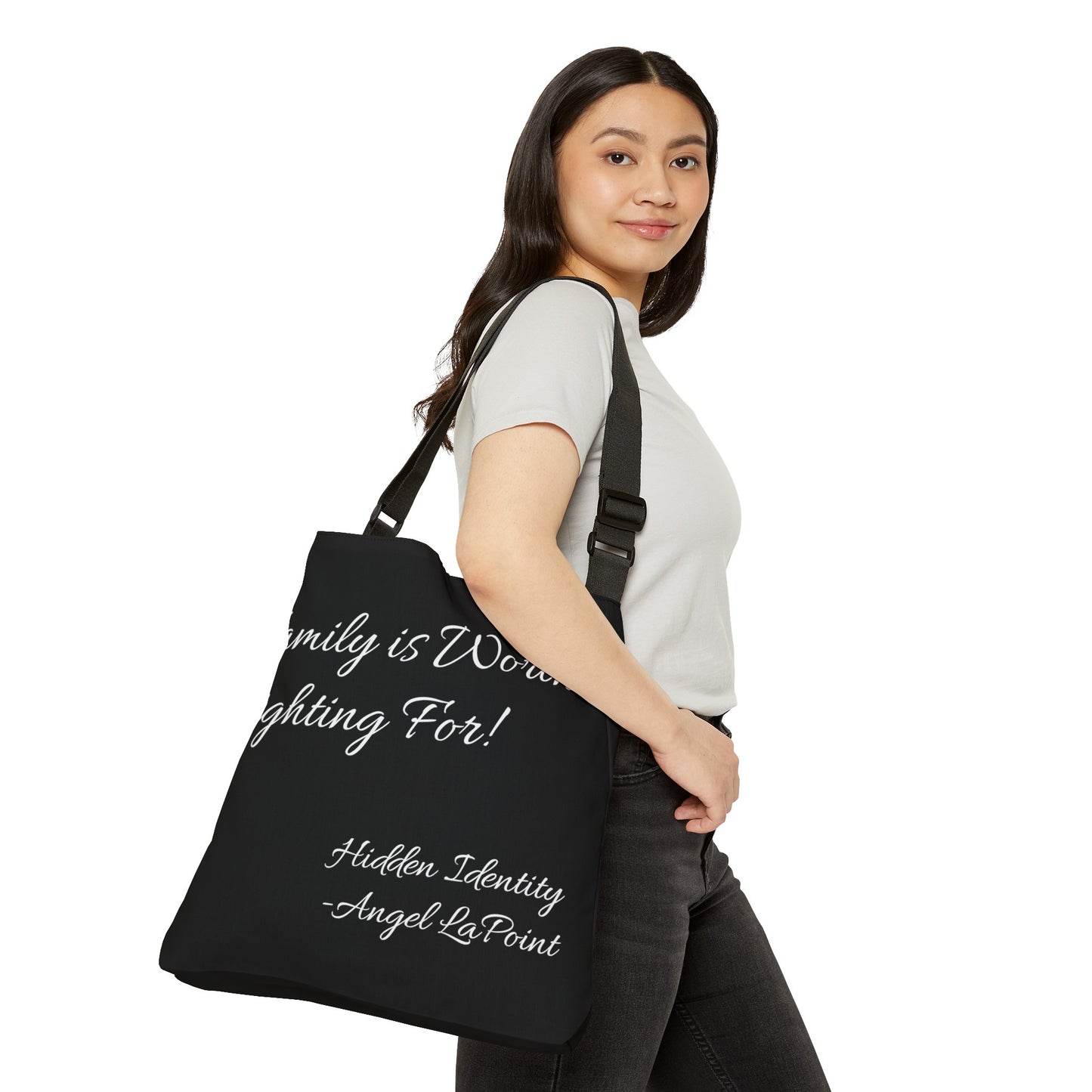 Moon Drop Cafe Adjustable Tote Bag (With Words)