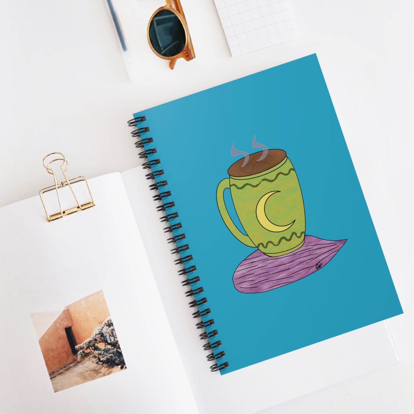 Moon Drop Alternate Logo Notebook - Turquoise