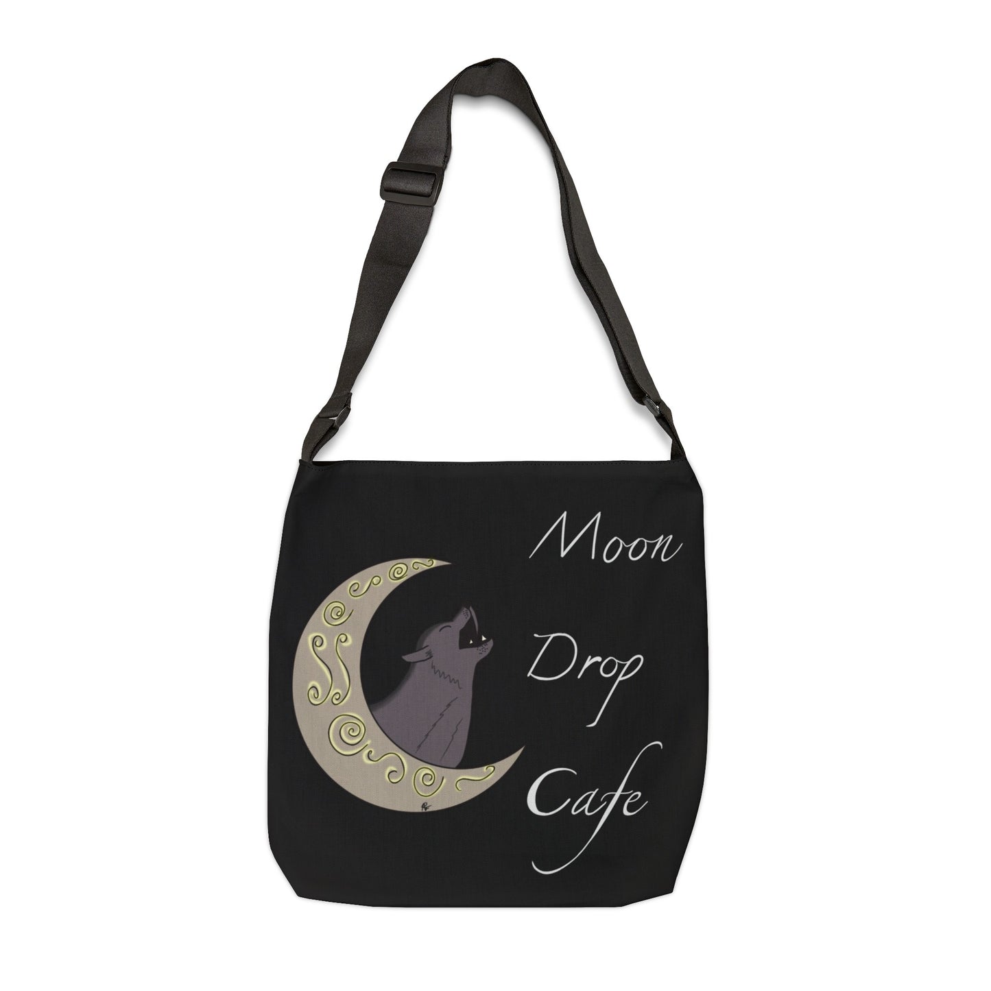 Moon Drop Cafe Adjustable Tote Bag (With Words)