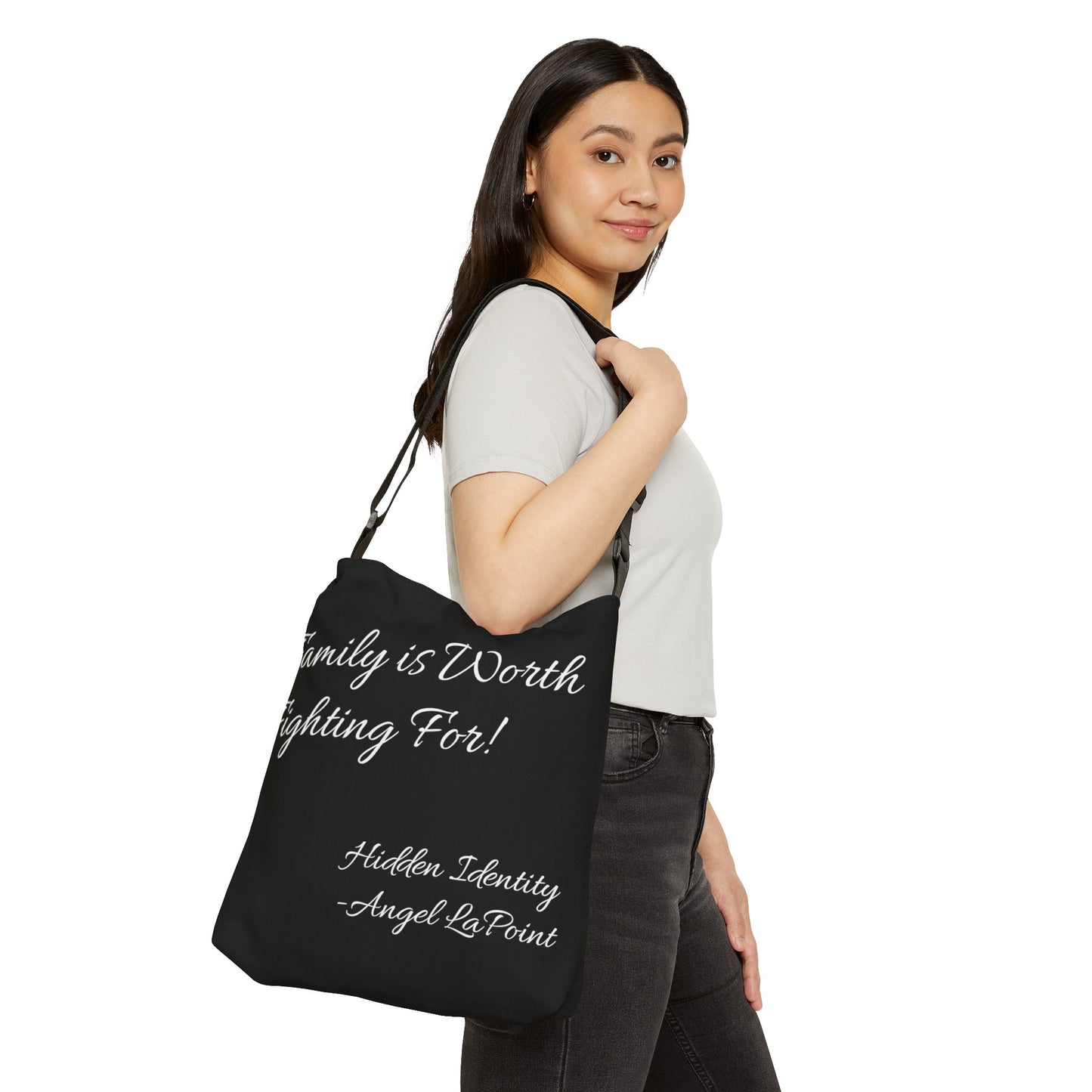 Moon Drop Cafe Adjustable Tote Bag (With Words)