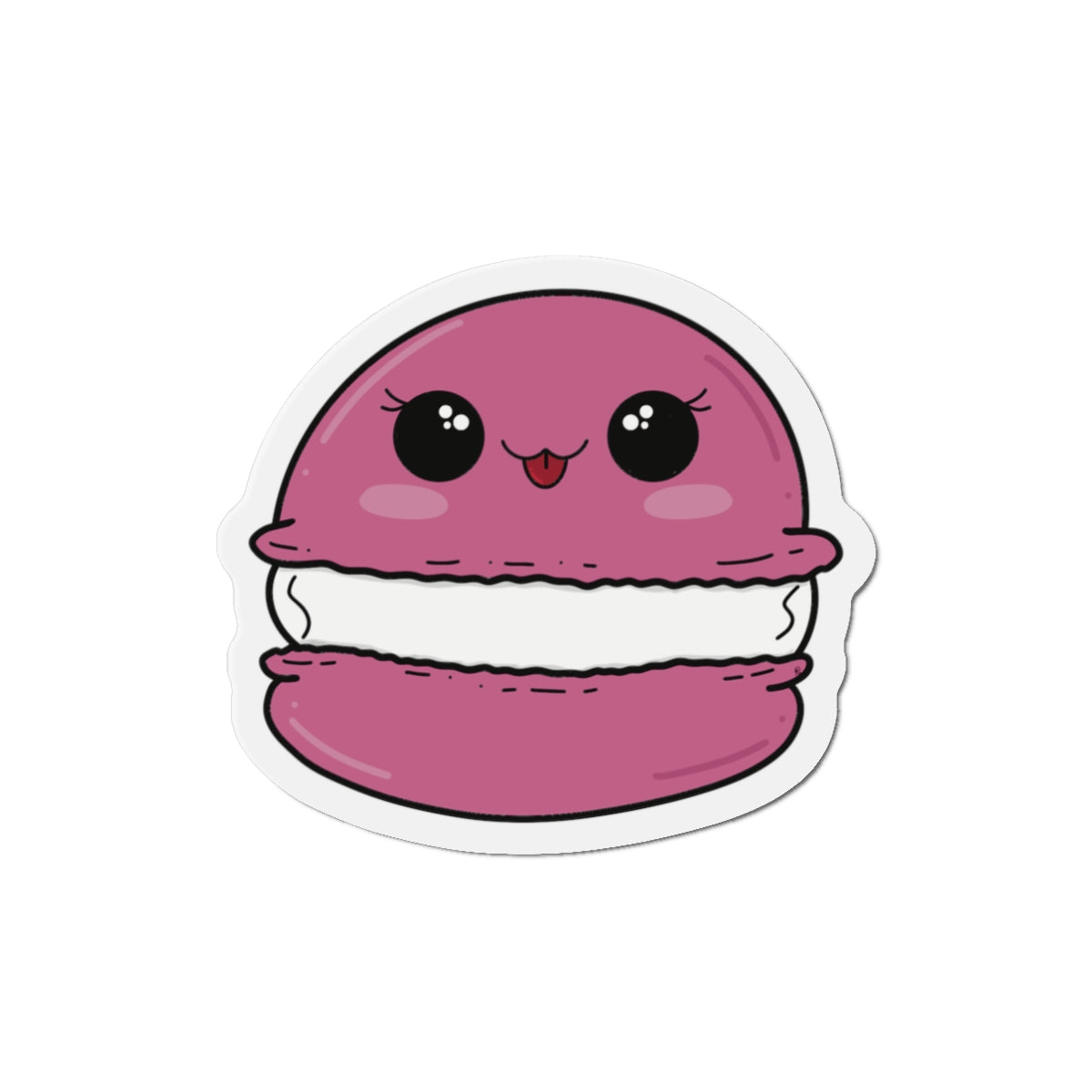 Pink Macaron Kiss-Cut Magnet