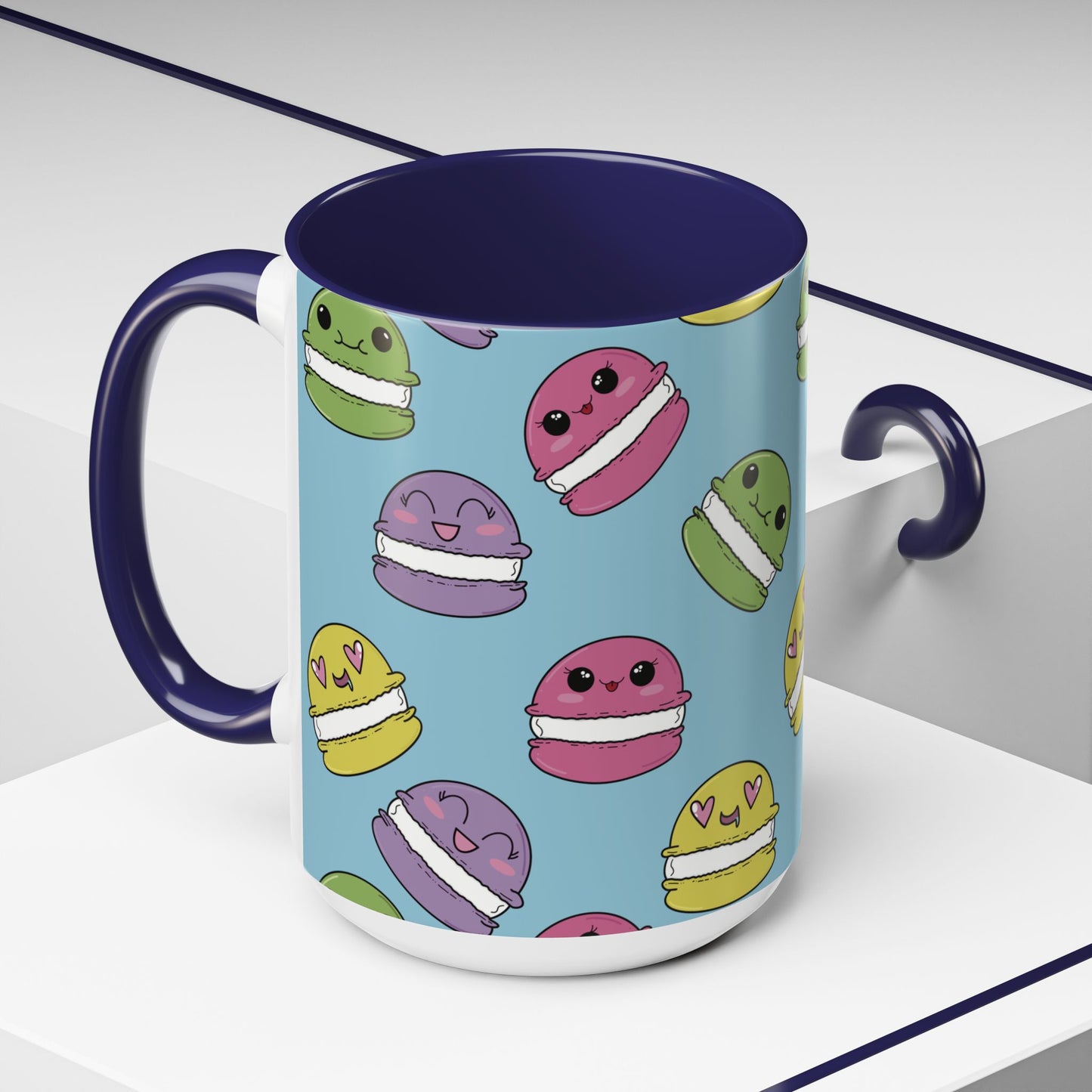 Macaron Pattern Ceramic Mug