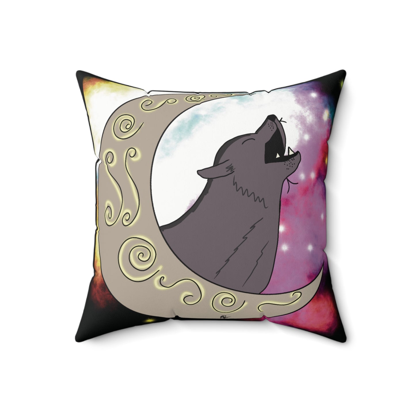 Moon Drop Nebula Square Pillow