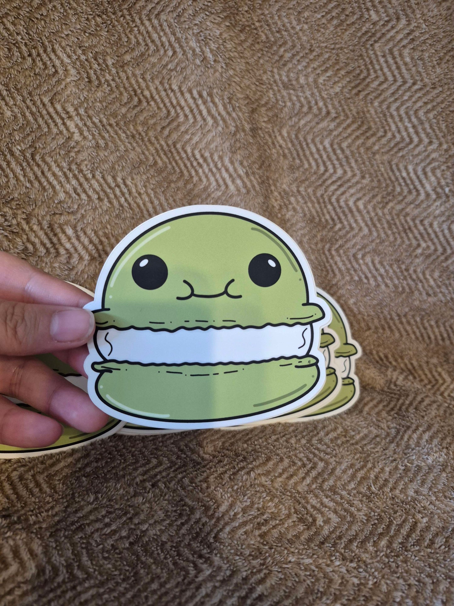 Green Macaron Vinyl Sticker