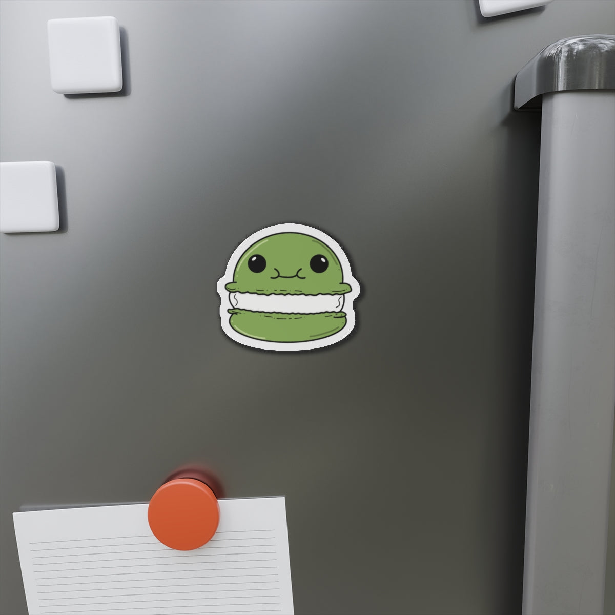 Green Macaron Kiss-Cut Magnet