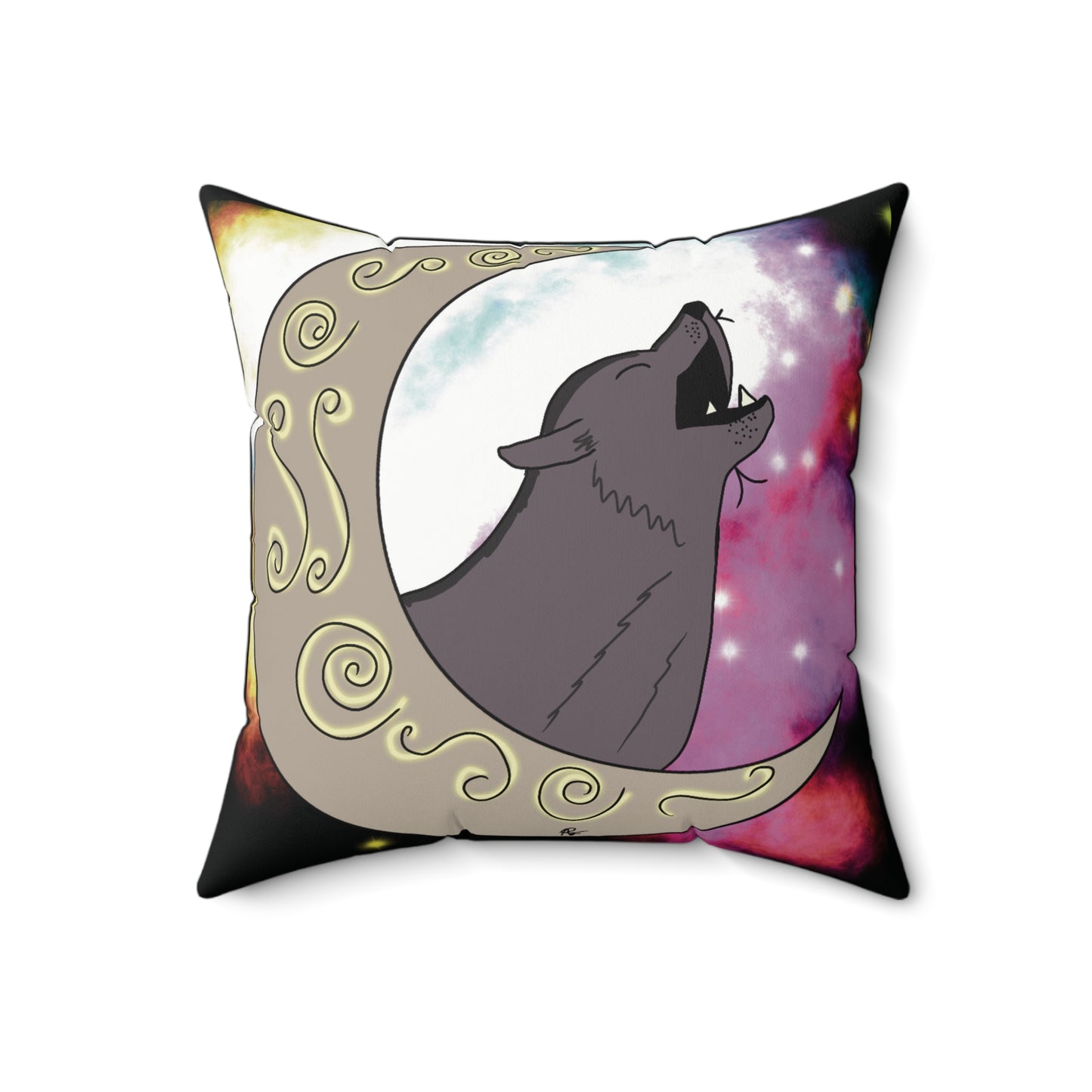 Moon Drop Nebula Square Pillow