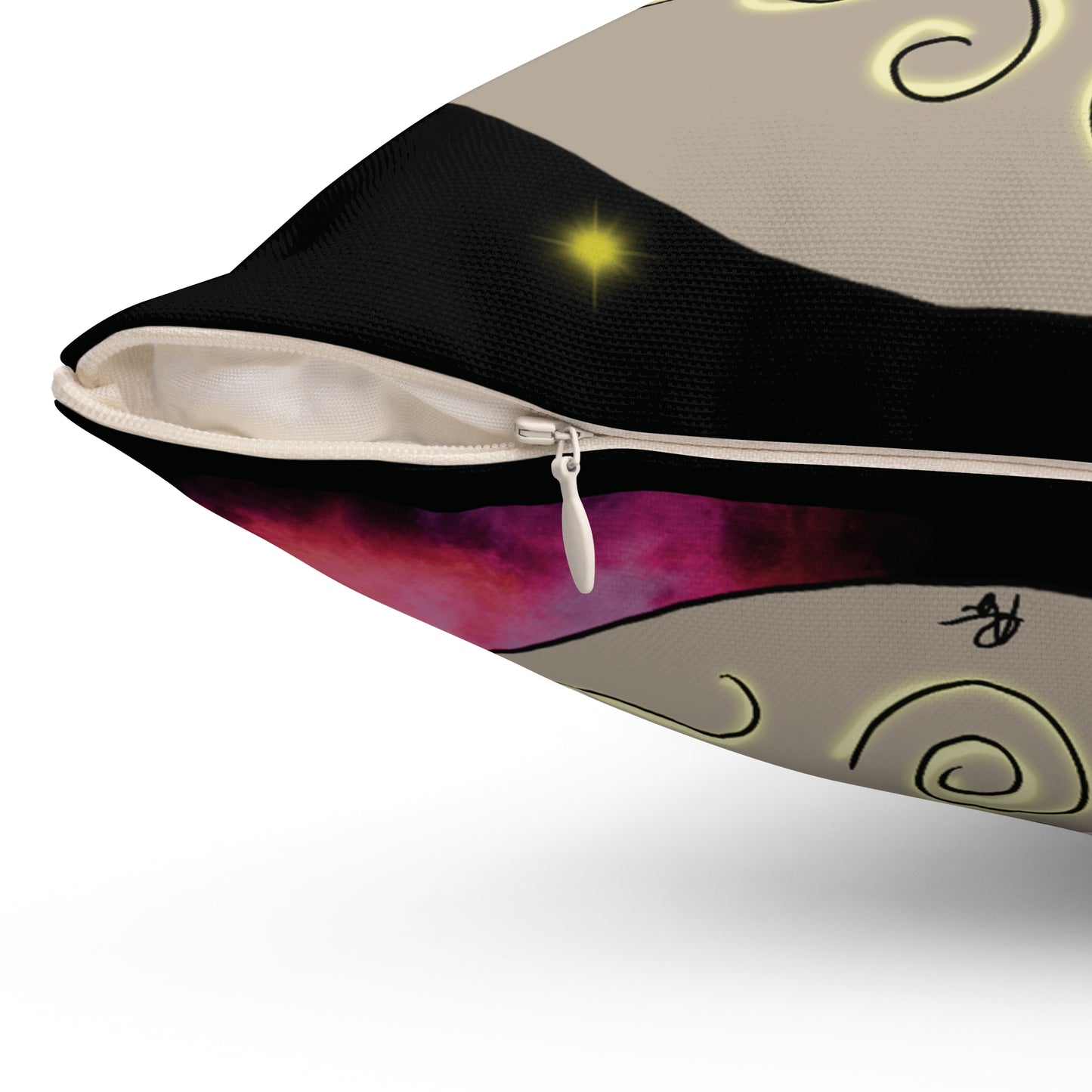 Moon Drop Nebula Square Pillow