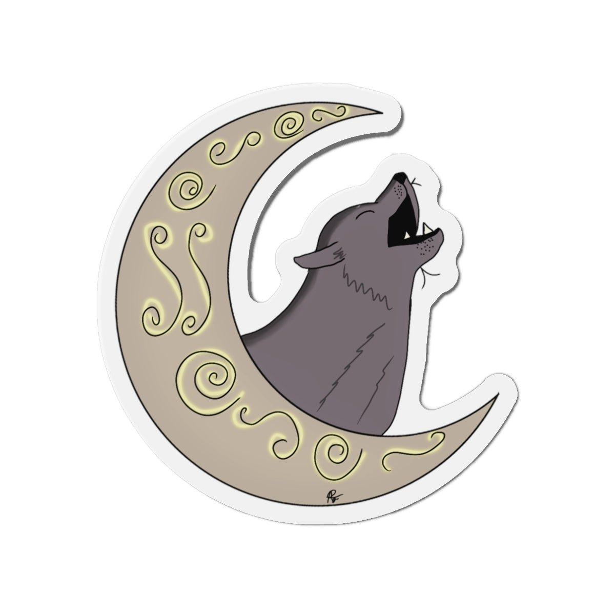 Moon Drop Logo Kiss-Cut Magnet
