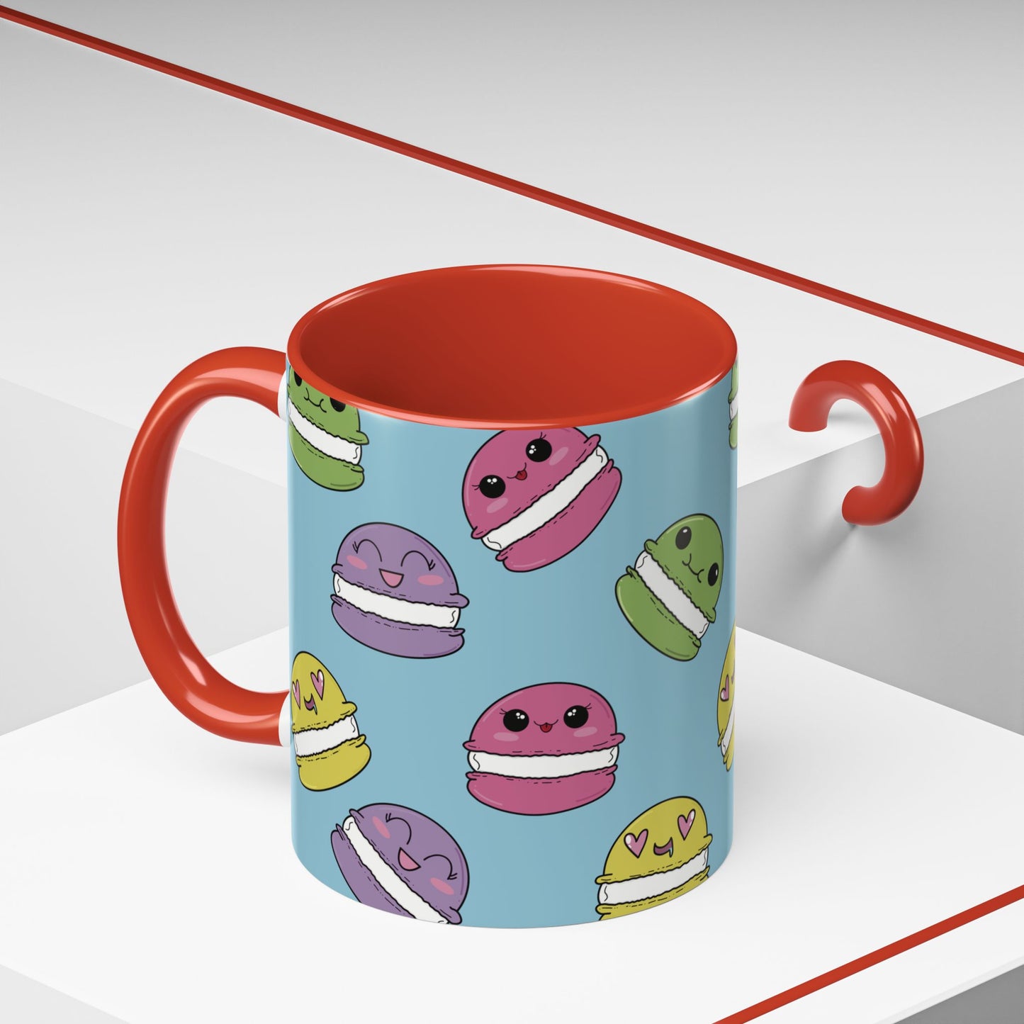 Macaron Pattern Ceramic Mug