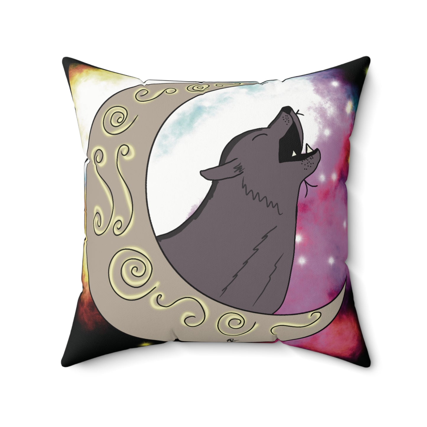 Moon Drop Nebula Square Pillow