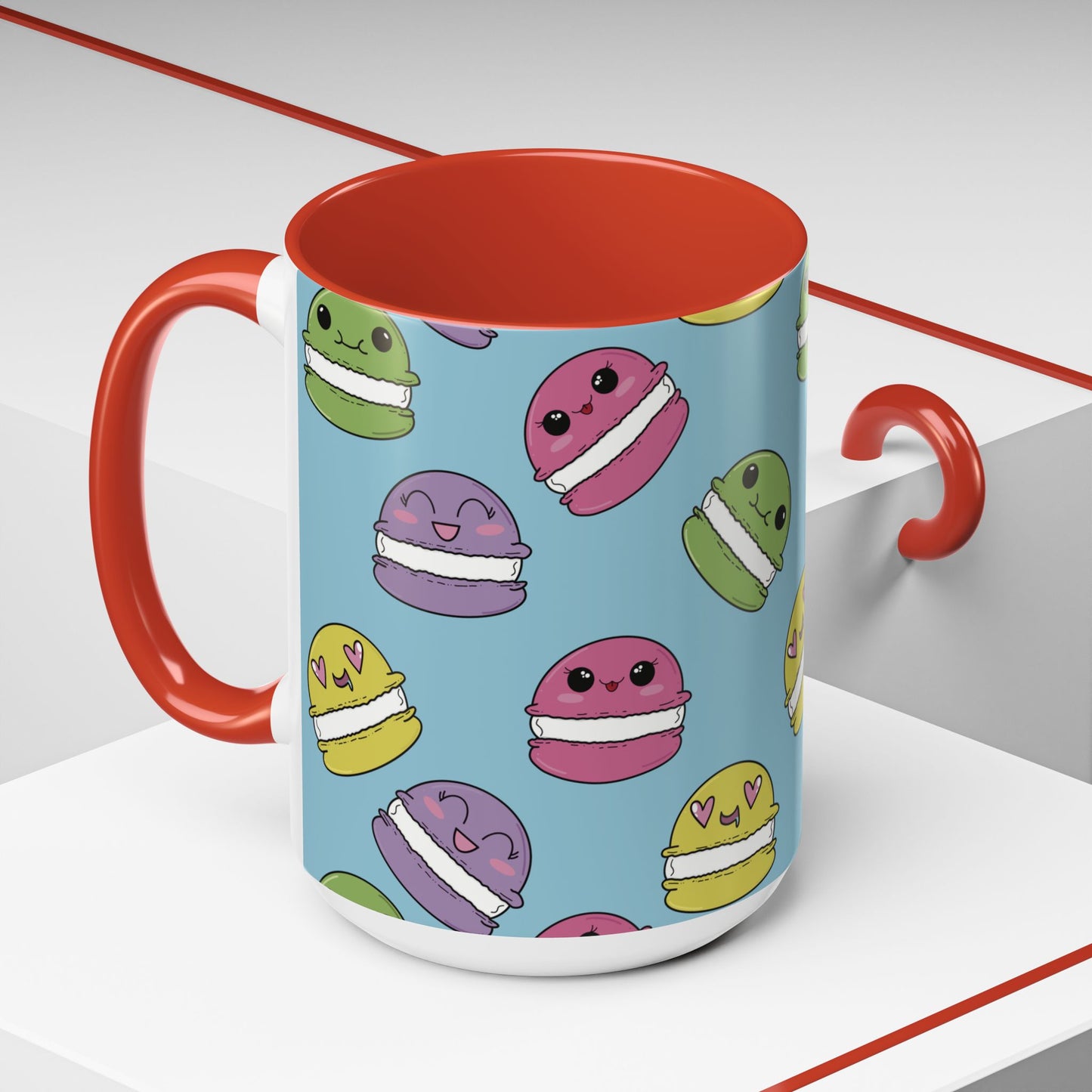 Macaron Pattern Ceramic Mug