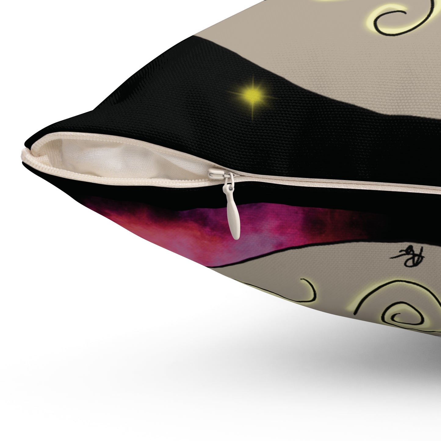 Moon Drop Nebula Square Pillow