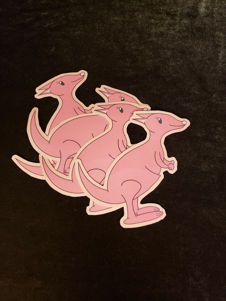 Kayla the Kangaroo Vinyl Stickers
