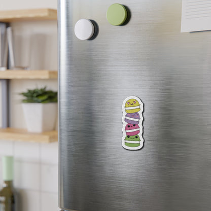 Stacked Macarons Kiss-Cut Magnet