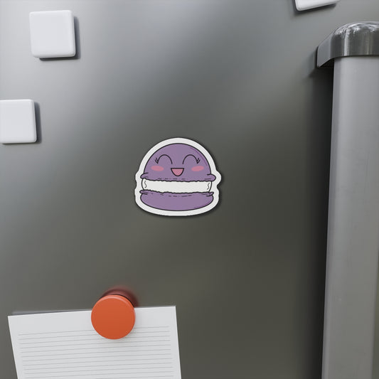 Purple Macaron Kiss-Cut Magnet