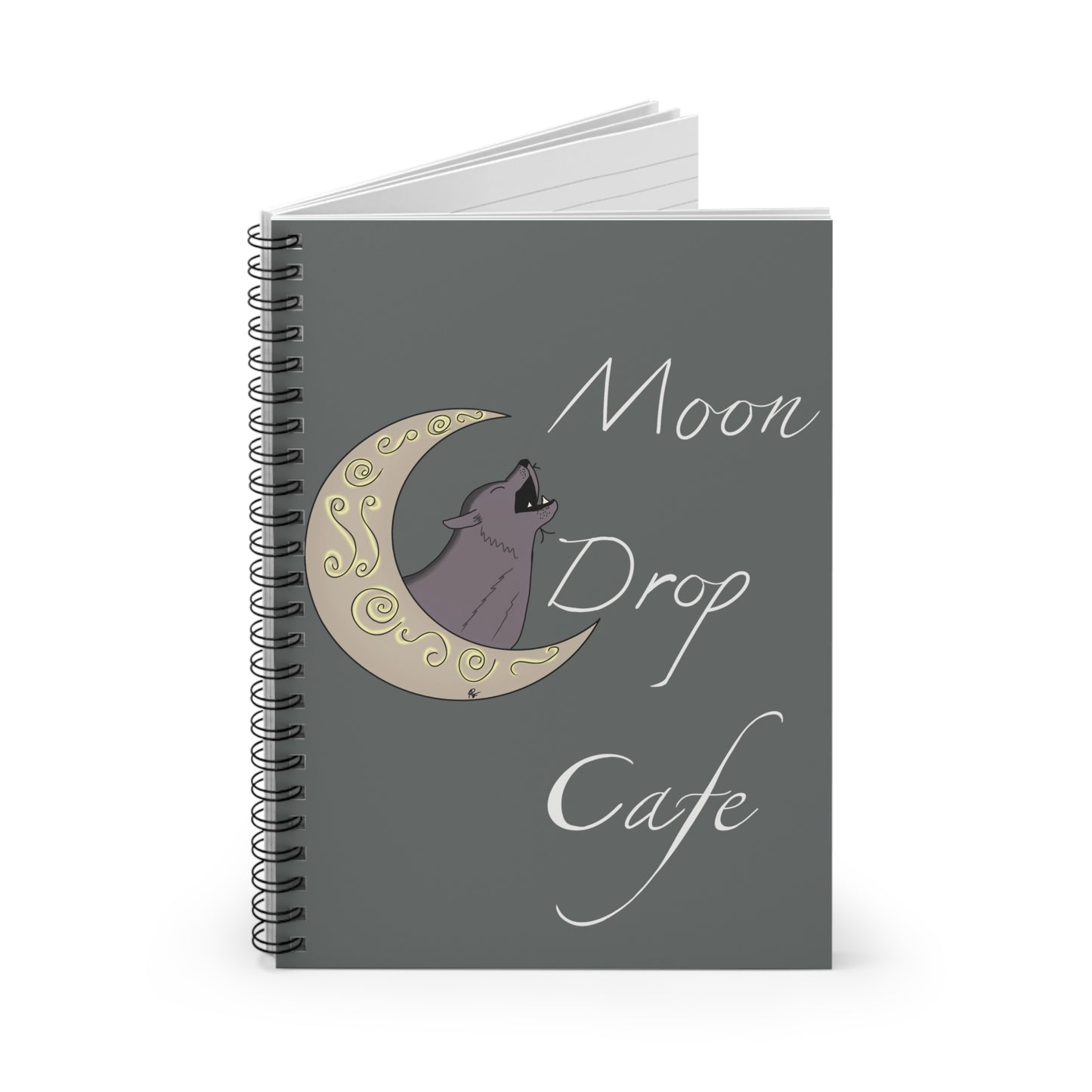 Moon Drop Cafe Spiral Notebook - V2
