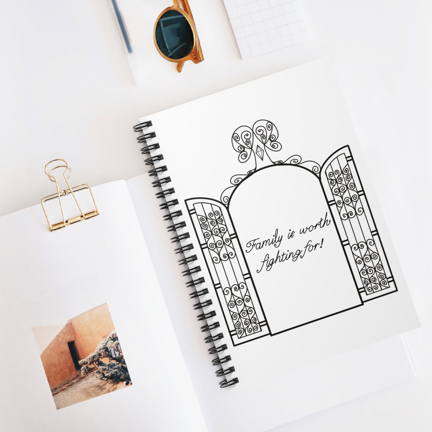 "Family is Worth Fighting For" Spiral Notebook - Hidden Identity Official Merch