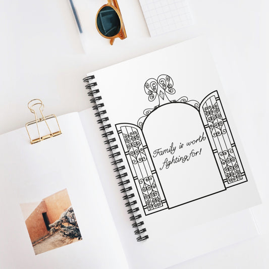"Family is Worth Fighting For" Spiral Notebook - Hidden Identity Official Merch
