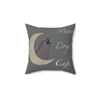 Moon Drop Cafe Square Pillow
