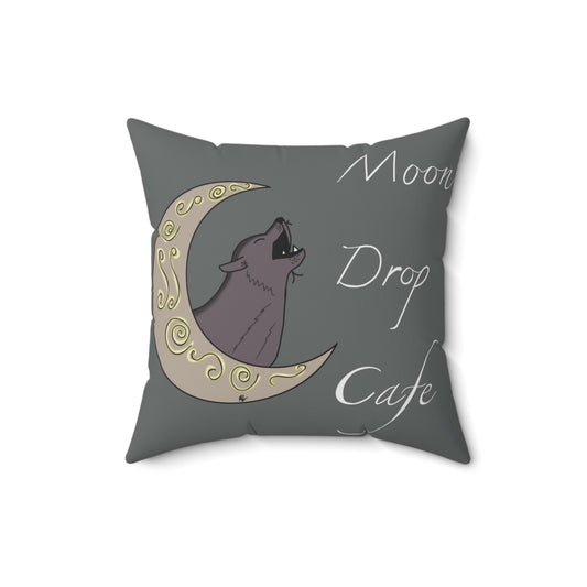 Moon Drop Cafe Square Pillow