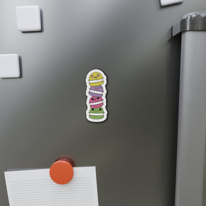 Stacked Macarons Kiss-Cut Magnet