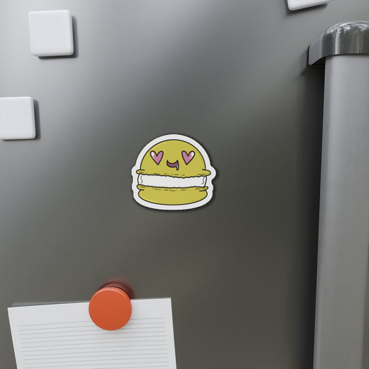 Yellow Macaron Kiss-Cut Magnet