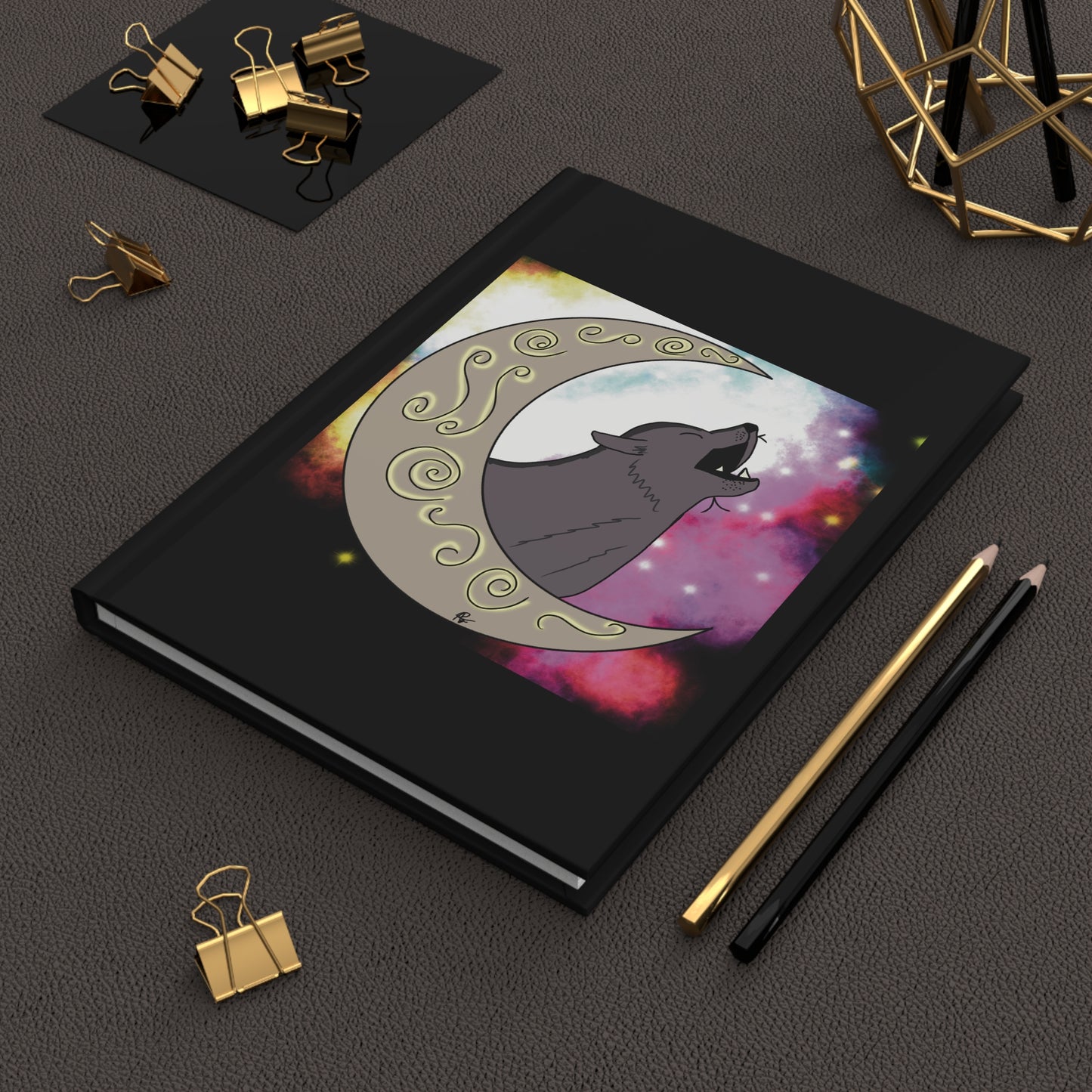 Moon Drop Hardcover Journal - Nebula