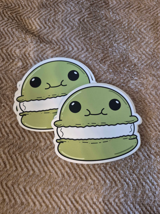 Green Macaron Vinyl Sticker