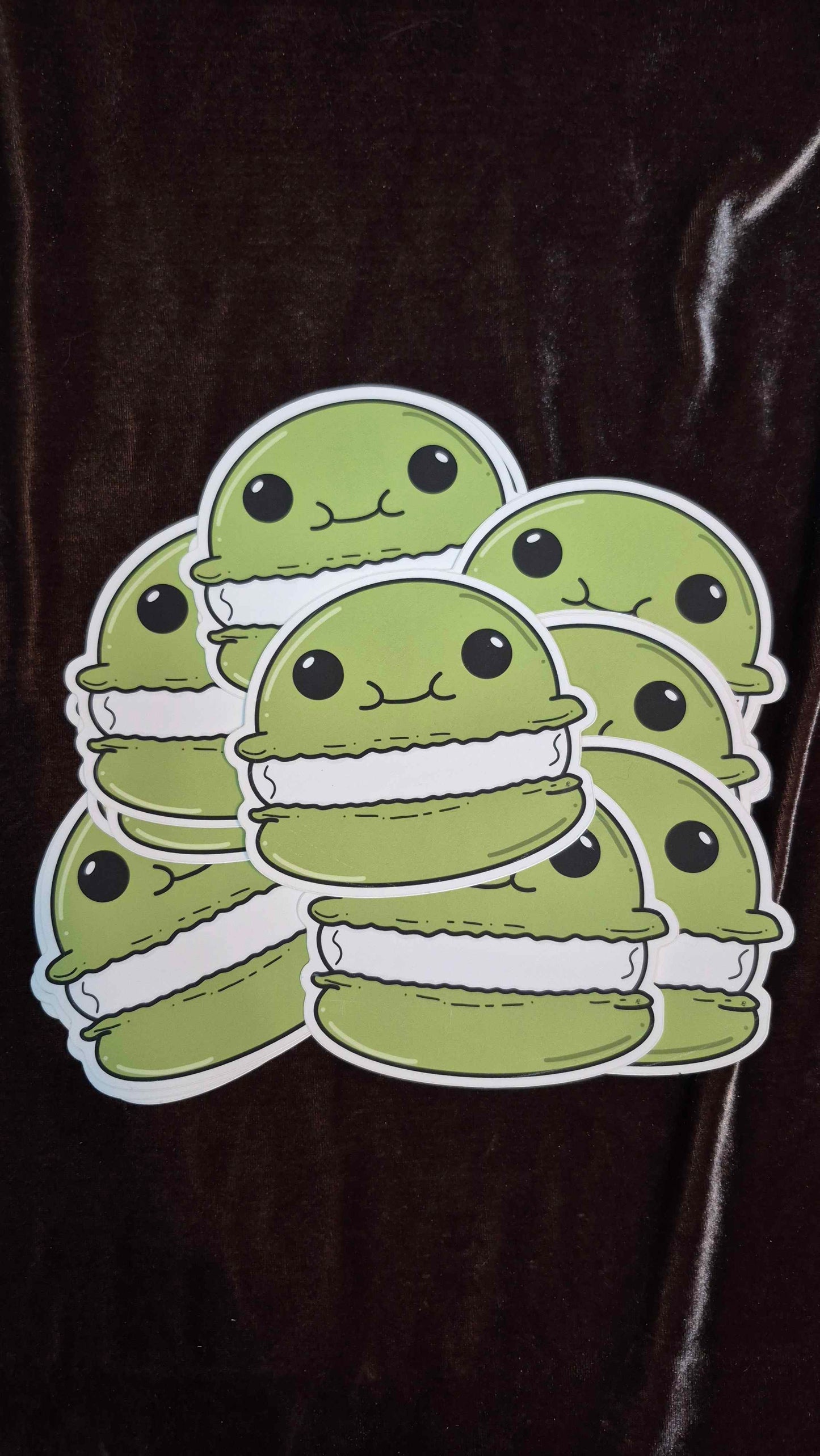 Green Macaron Vinyl Sticker