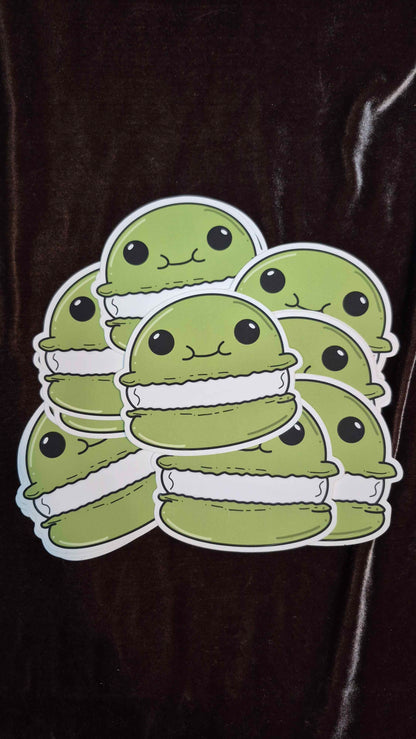 Green Macaron Vinyl Sticker