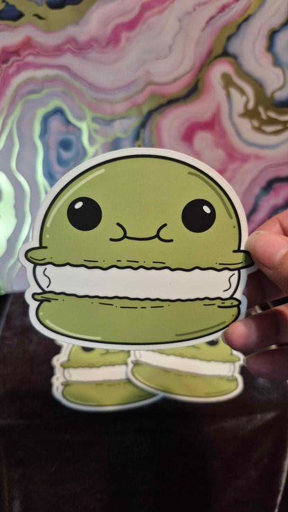 Green Macaron Vinyl Sticker
