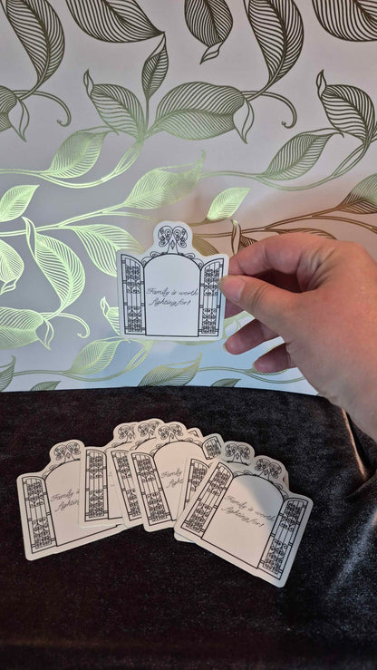 Family is worth Fighting For vinyl stickers