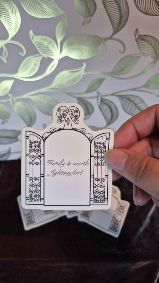 Family is worth Fighting For vinyl stickers