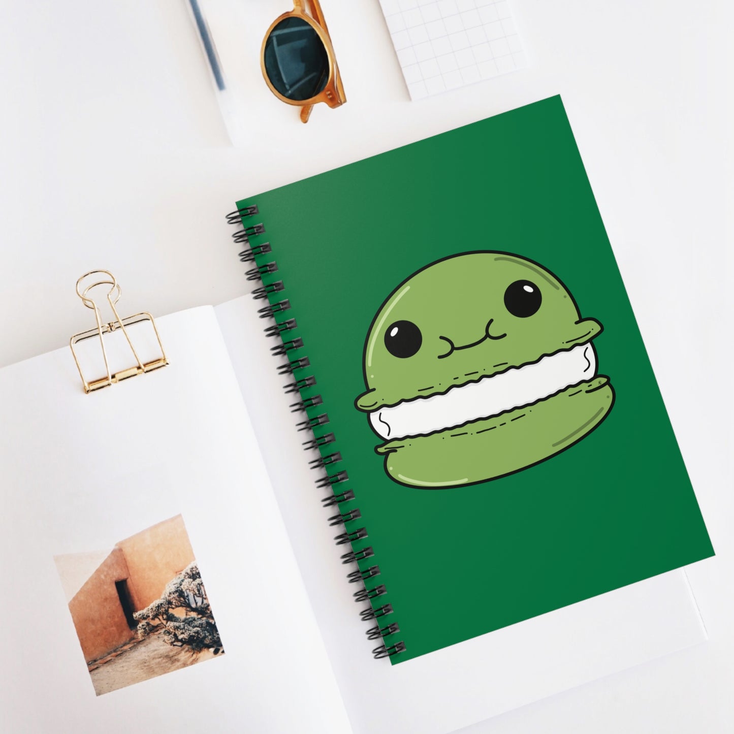 Green Macaron Spiral Notebook