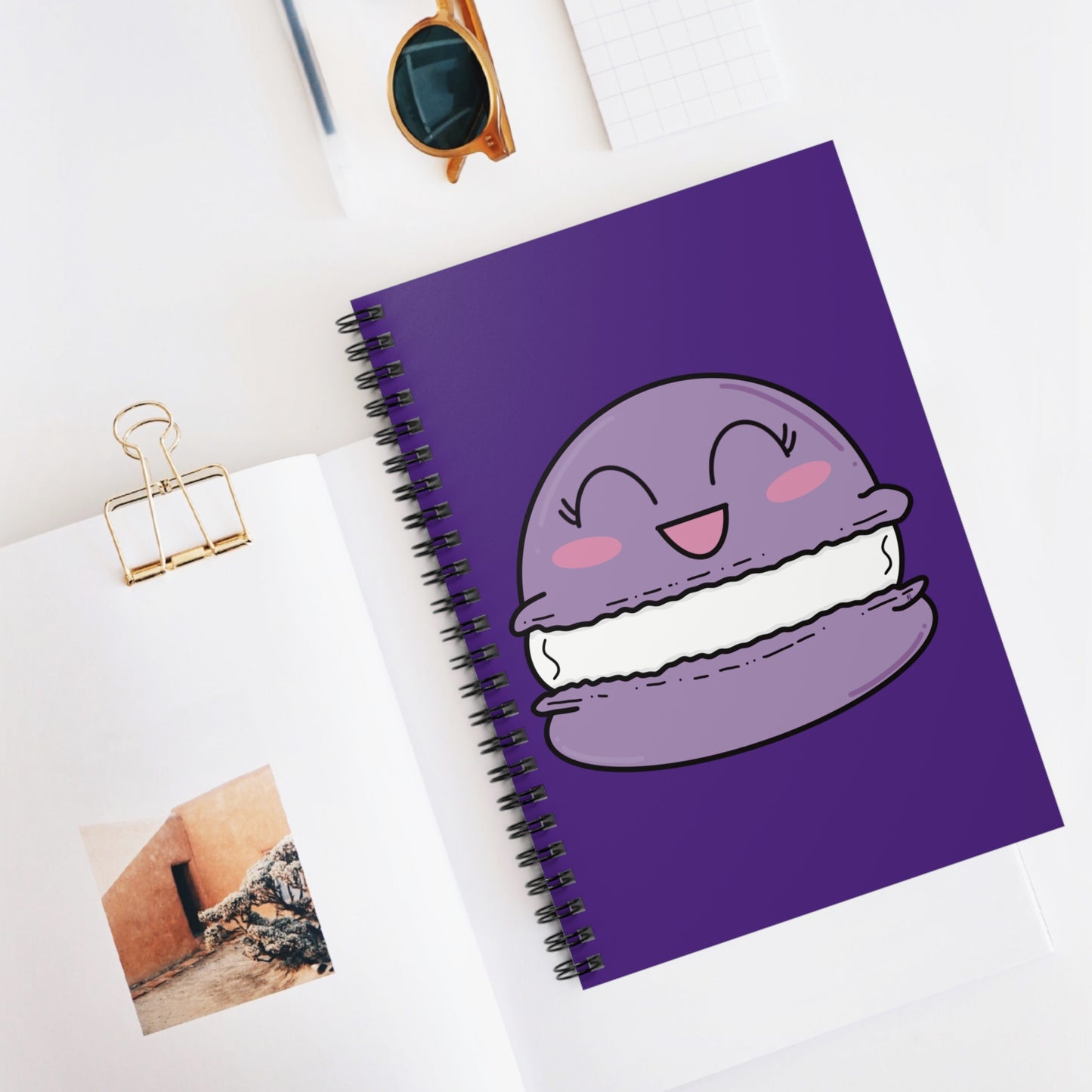 Purple Macaron Spiral Notebook