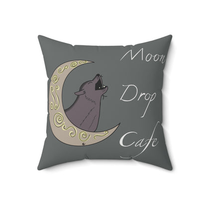 Moon Drop Cafe Square Pillow
