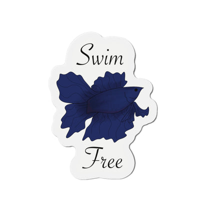 Swim Free Kiss-Cut Vinyl Magnet