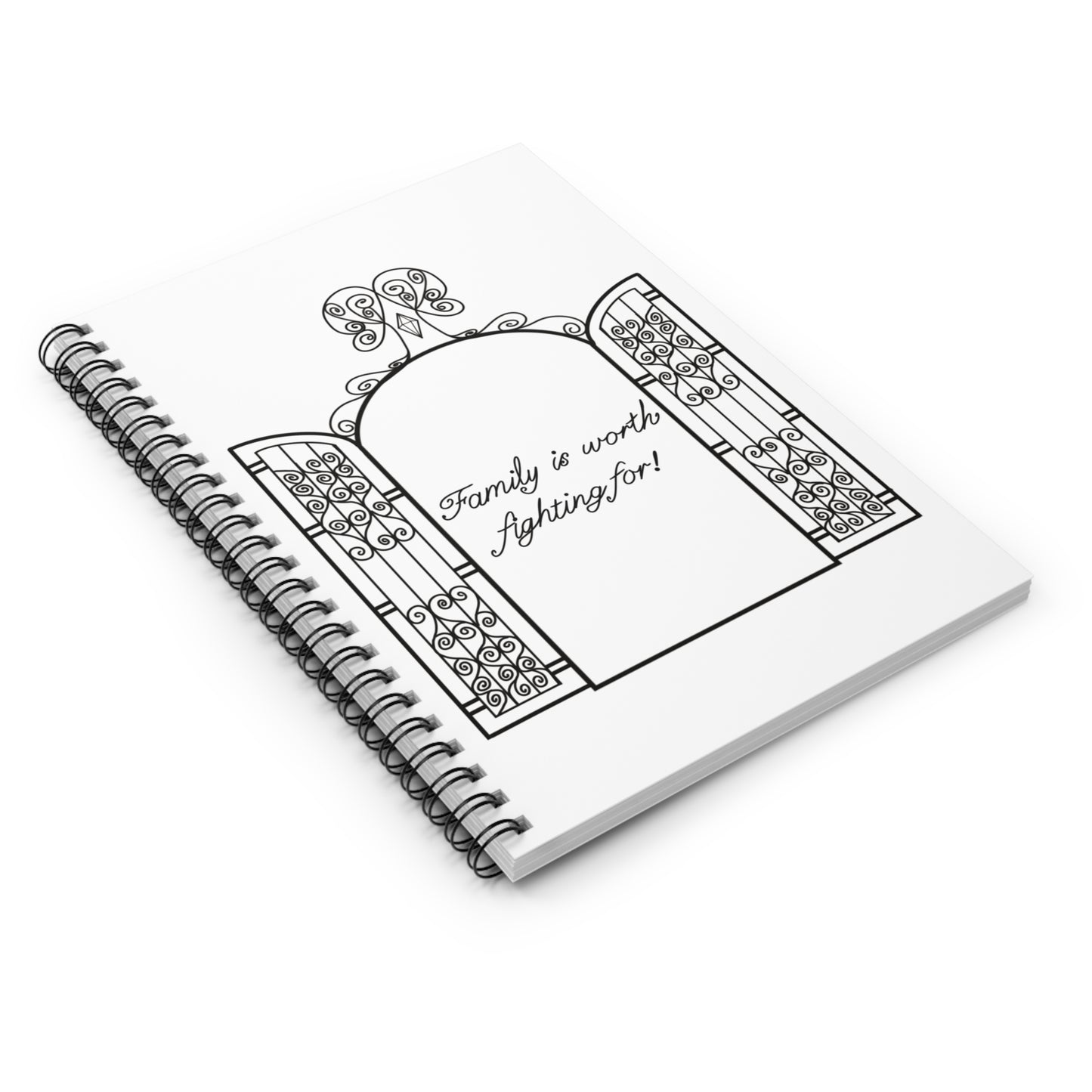 "Family is Worth Fighting For" Spiral Notebook - Hidden Identity Official Merch