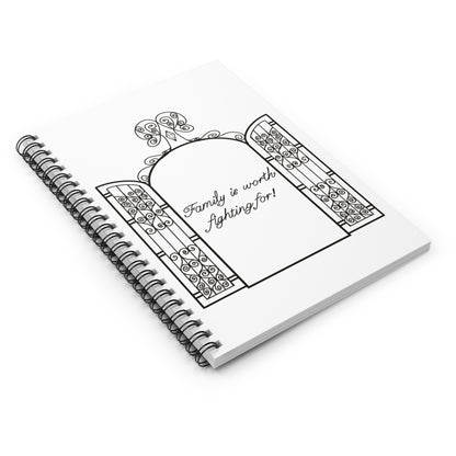 "Family is Worth Fighting For" Spiral Notebook - Hidden Identity Official Merch