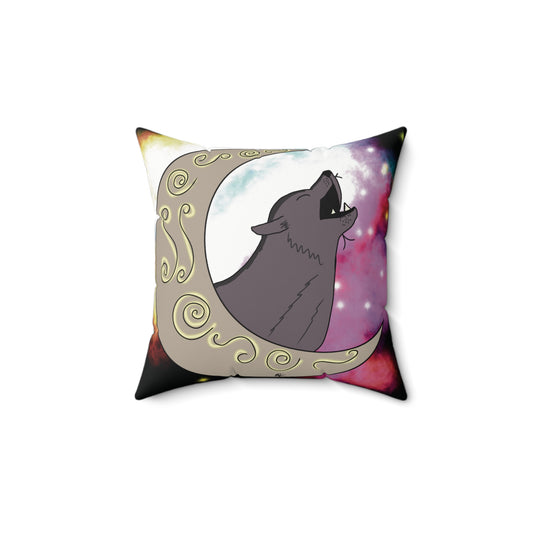 Moon Drop Nebula Square Pillow